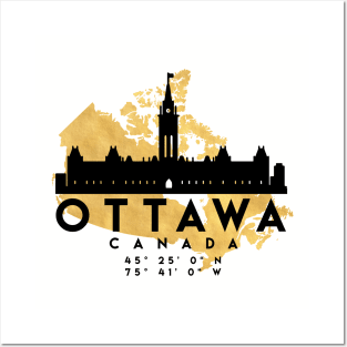 Ottawa Canada Skyline Map Art Posters and Art